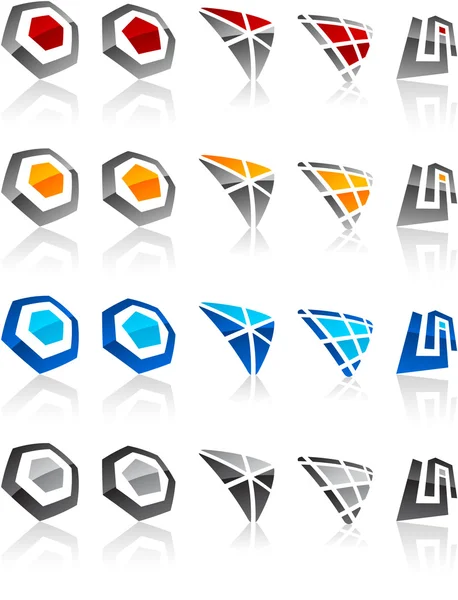 Conjunto de emblemas modernos . — Vector de stock
