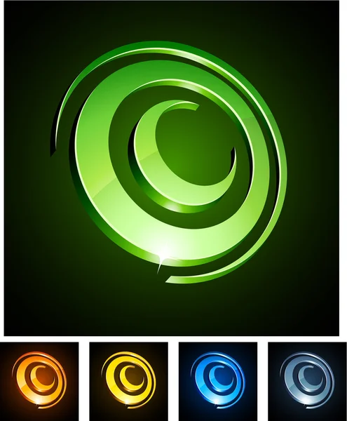 Circle vibrant emblems. — Stock Vector