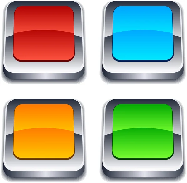 Square 3d buttons. — Stock Vector