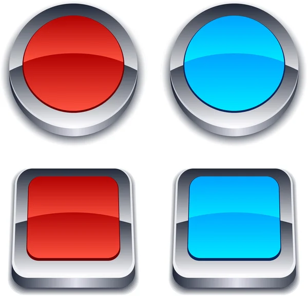 Realistic 3d buttons. — Stock Vector