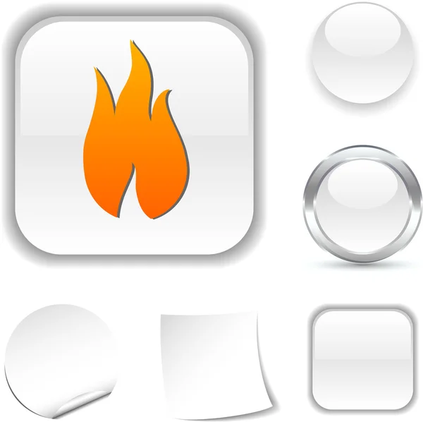 Icona del fuoco . — Vettoriale Stock