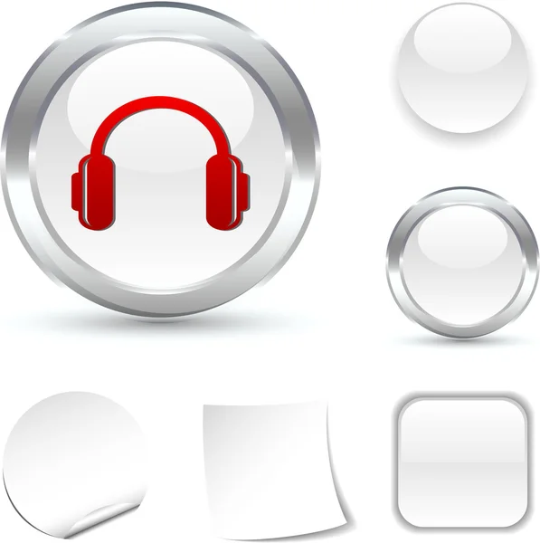 Icono de auriculares . — Vector de stock