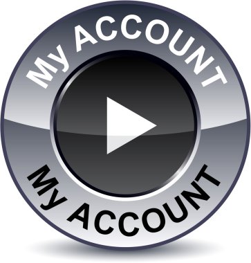 My account round button. clipart