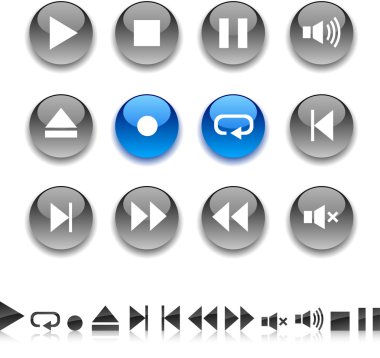 Player icons. clipart