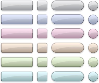 Pale blank buttons. clipart