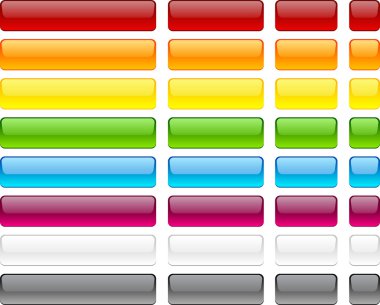 Web blank glossy buttons. clipart