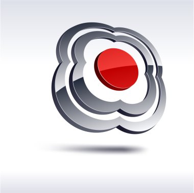 Abstract 3d icon. clipart