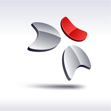 Abstract 3d icon. clipart