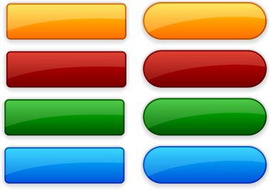 Web blank buttons. clipart