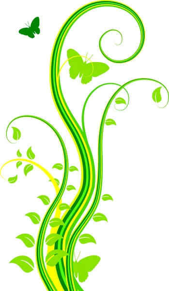 Fundal floral verde . — Vector de stoc