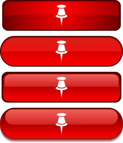 Σύνολο σχεδίασης-pin κουμπί. — Διανυσματικό Αρχείο