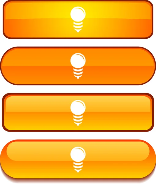 Jeu de boutons ampoule . — Image vectorielle