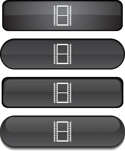 Set de boutons cinéma . — Image vectorielle