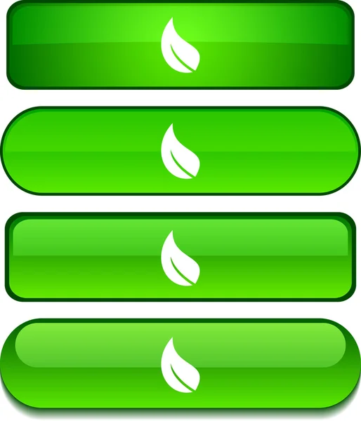 Ensemble de boutons écologiques . — Image vectorielle