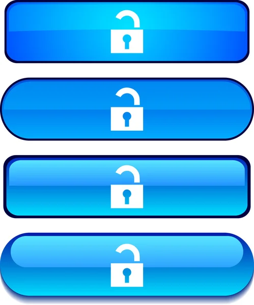 Set bouton cadenas . — Image vectorielle