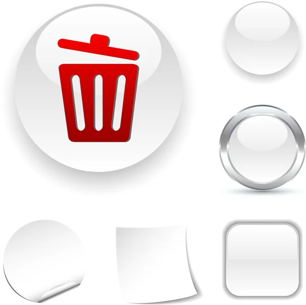 Papelera de reciclaje. icono . — Vector de stock