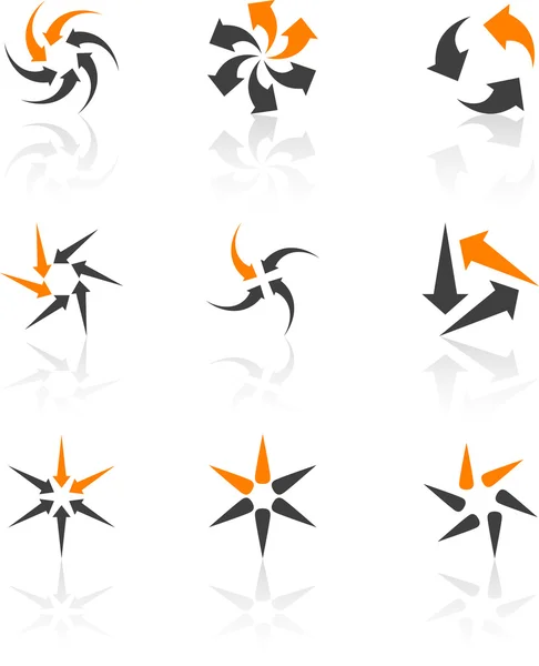 Conjunto de símbolos de la compañía . — Vector de stock