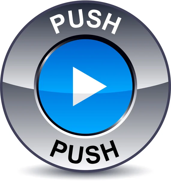 Push ronde knop. — Stockvector