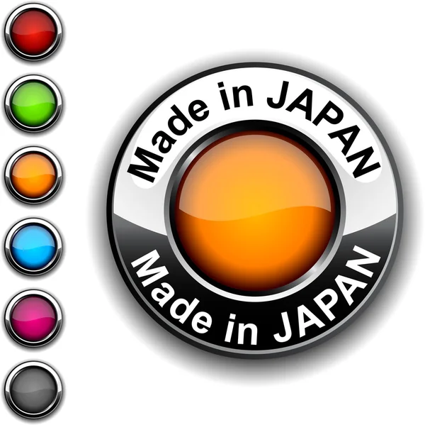 Hecho en Japón botón . — Archivo Imágenes Vectoriales