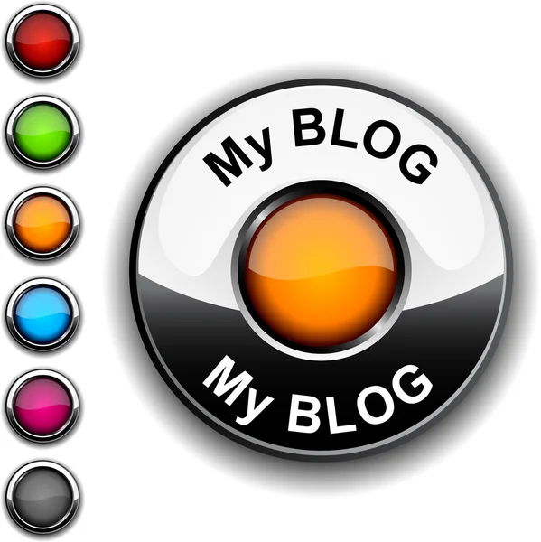 Mijn blog-knop. — Stockvector