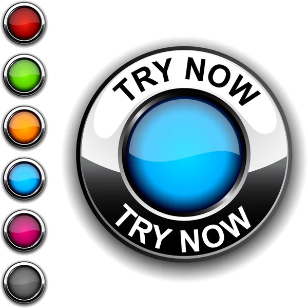 Try now button. — Stock Vector