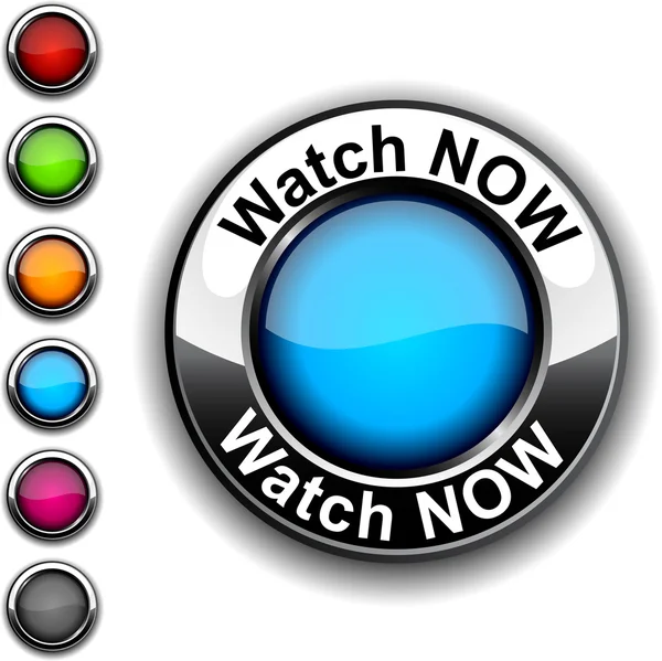 Watch now button. — Stock Vector