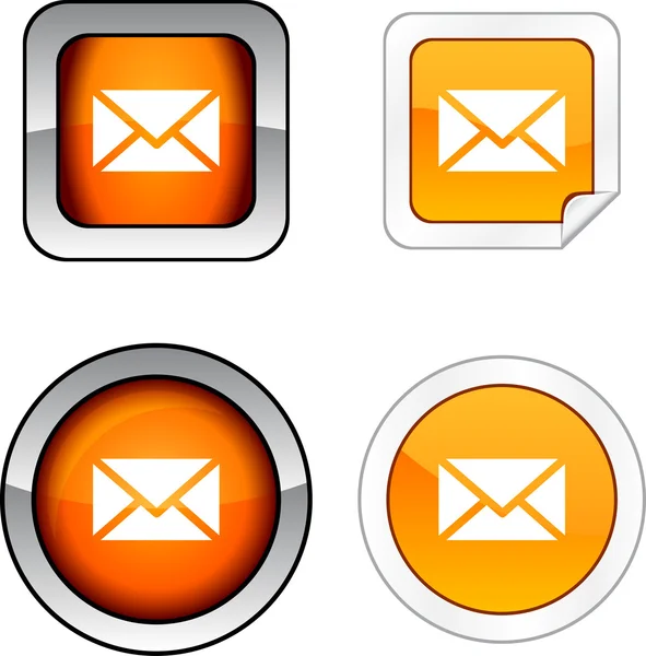 Mail button set. — Stock Vector