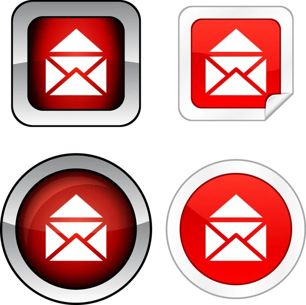 E-mail button set. — Stock Vector