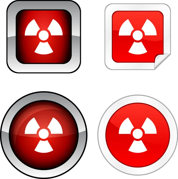 Ακτινοβολία κουμπί σύνολο. — Διανυσματικό Αρχείο
