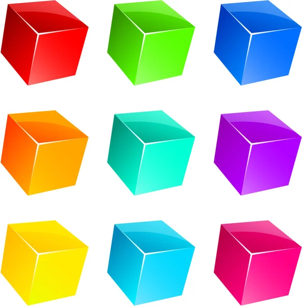 Глянсовий кубів . — стоковий вектор