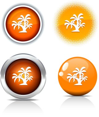 Tropical buttons. clipart