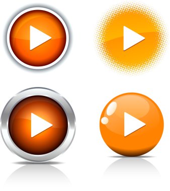 Play buttons. clipart