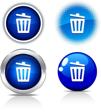 Recycle bin buttons. clipart