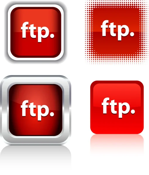 Ícones FTP . —  Vetores de Stock