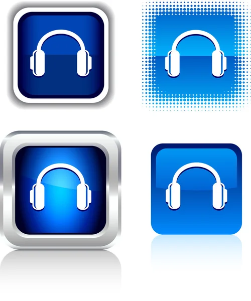 Headphones icons. — Stock Vector