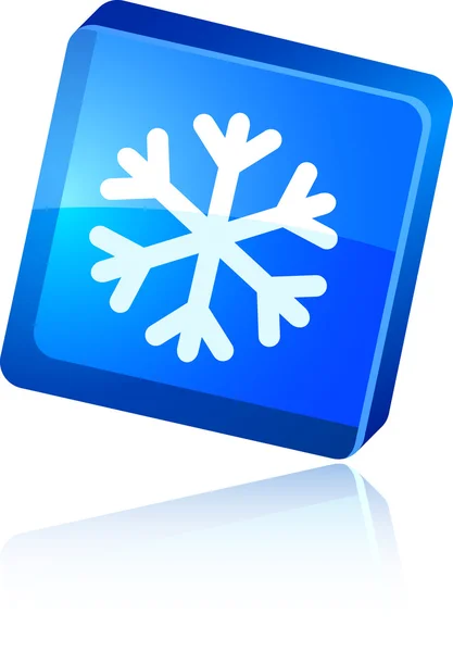 Icono de copo de nieve . — Vector de stock