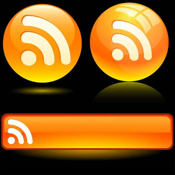 RSS-iconen. — Stockvector