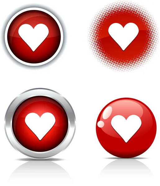 Love buttons. — Stock Vector