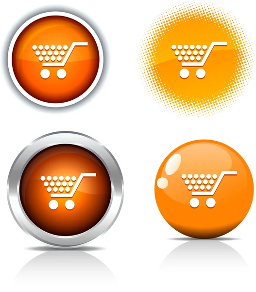 Boutons shopping — Image vectorielle