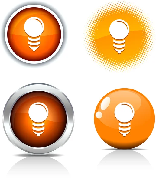 Bulb buttons. — Stock Vector