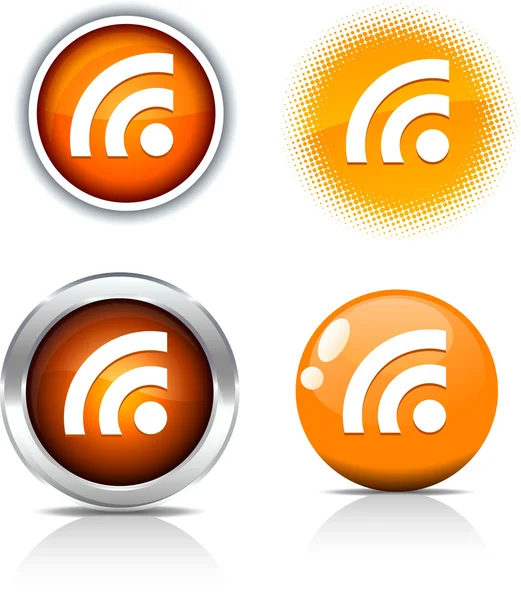 Rss buttons. — Stock Vector