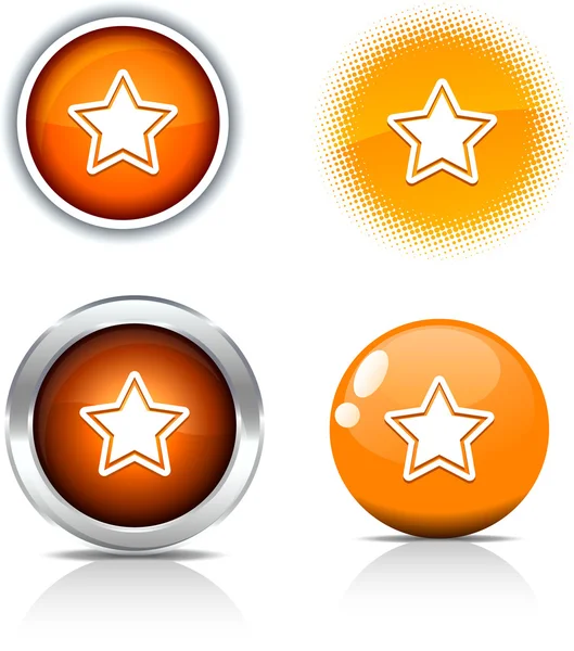 Star buttons. — Stock Vector