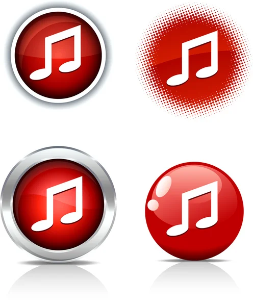 Music buttons. — Stock Vector