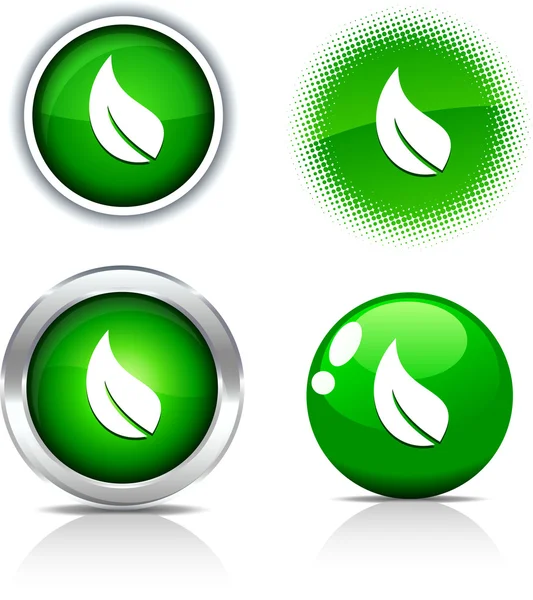 Ecology buttons. — Stock Vector