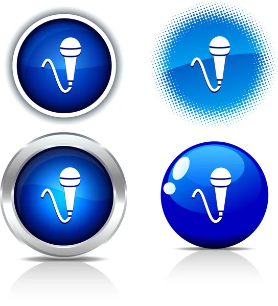 Mic buttons. — Stock Vector