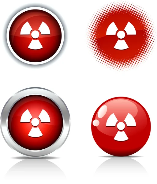 Radiation buttons. — Stock Vector