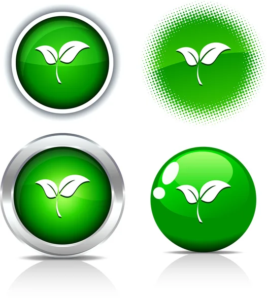 Ecology buttons. — Stock Vector
