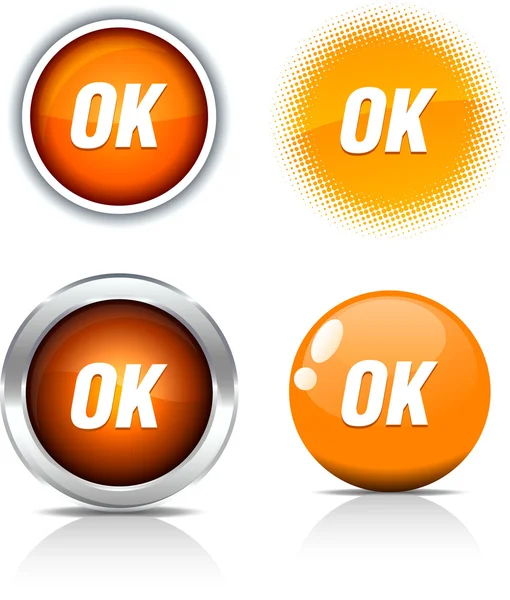 Ok buttons. — Stock Vector
