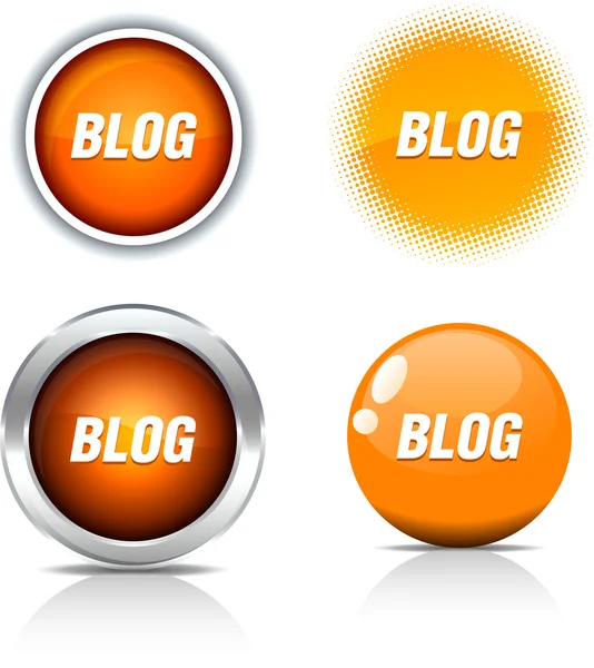 Blogg knappar. — Stock vektor