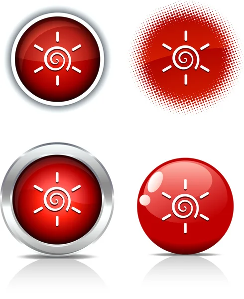 Sun buttons. — Stock Vector